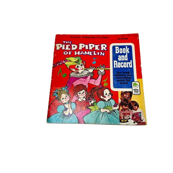 Peter Pan Records Book Set Lot 5 Read and Hear Pony Puff Pigs Pied Piper Vintage - Picture 4 of 16